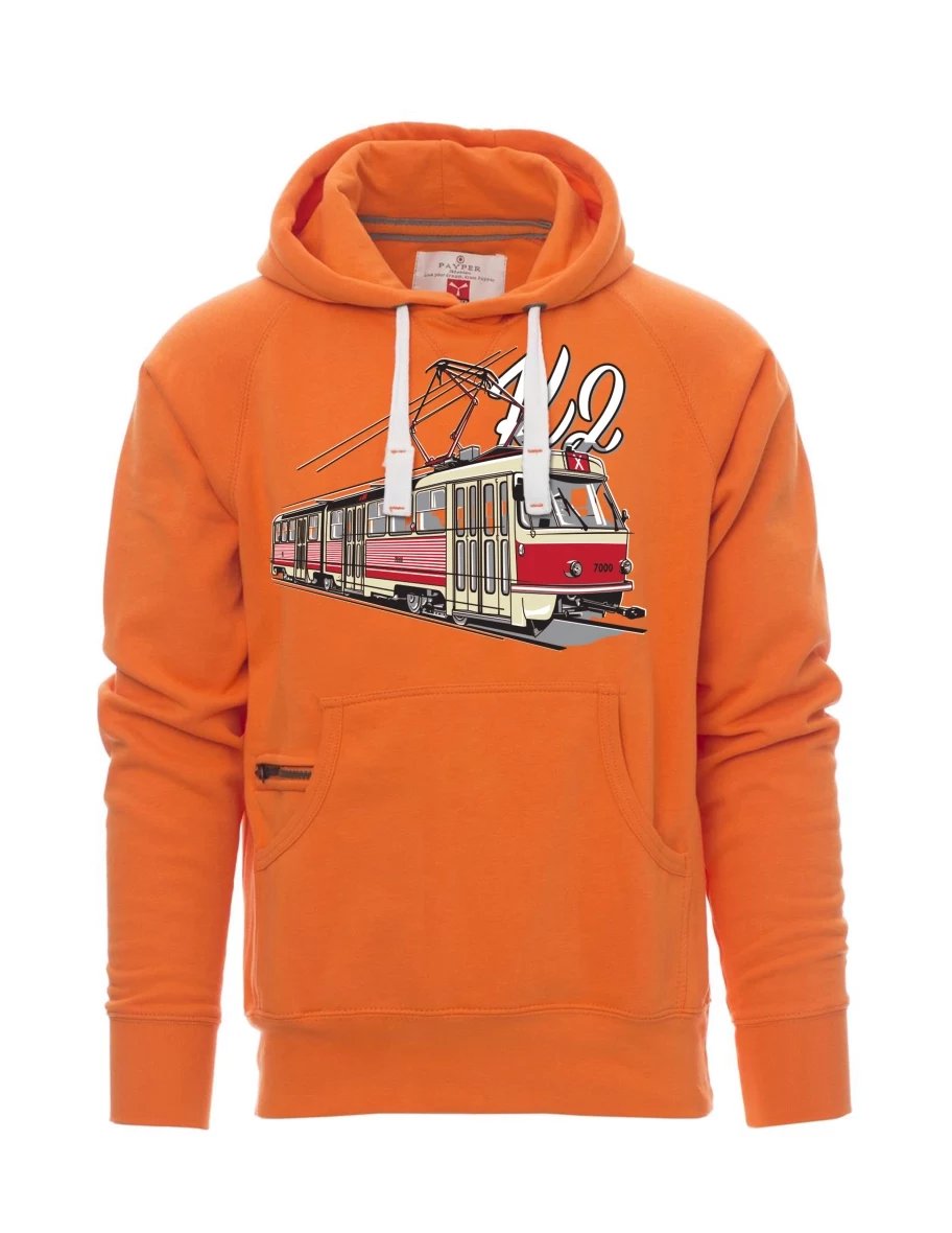 Felpa da uomo arancione Tram K2