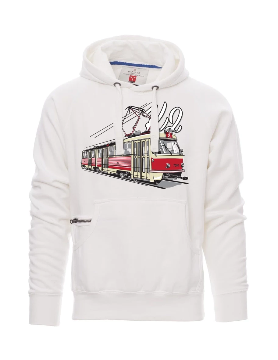 Felpa da uomo bianca Tram K2