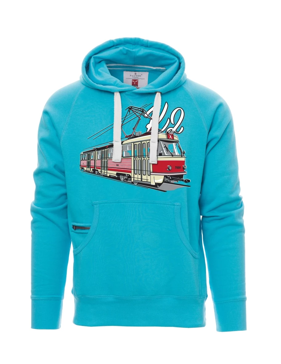 Felpa da uomo blu chiaro Tram K2