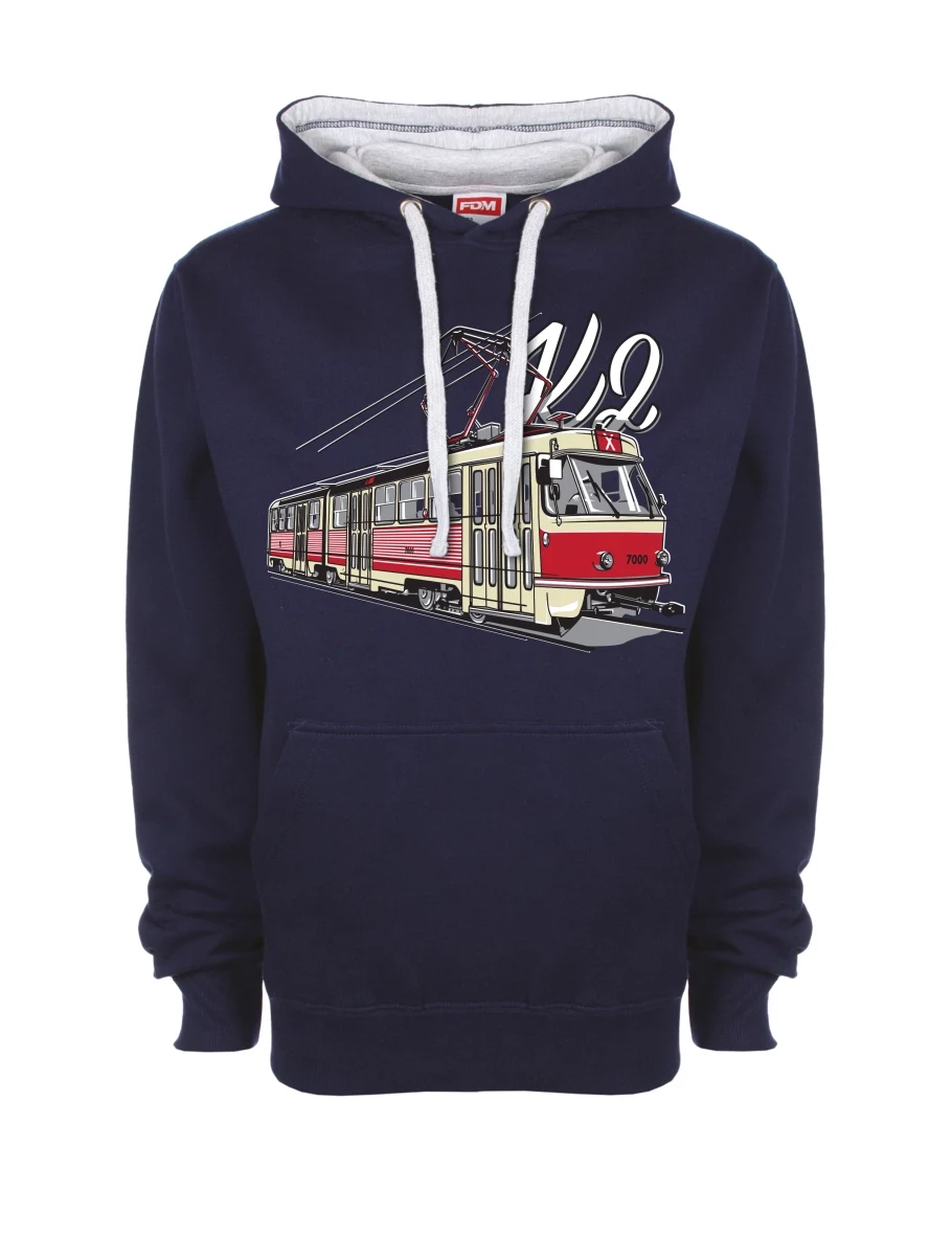 Felpa grigio-blu marino Tram K2