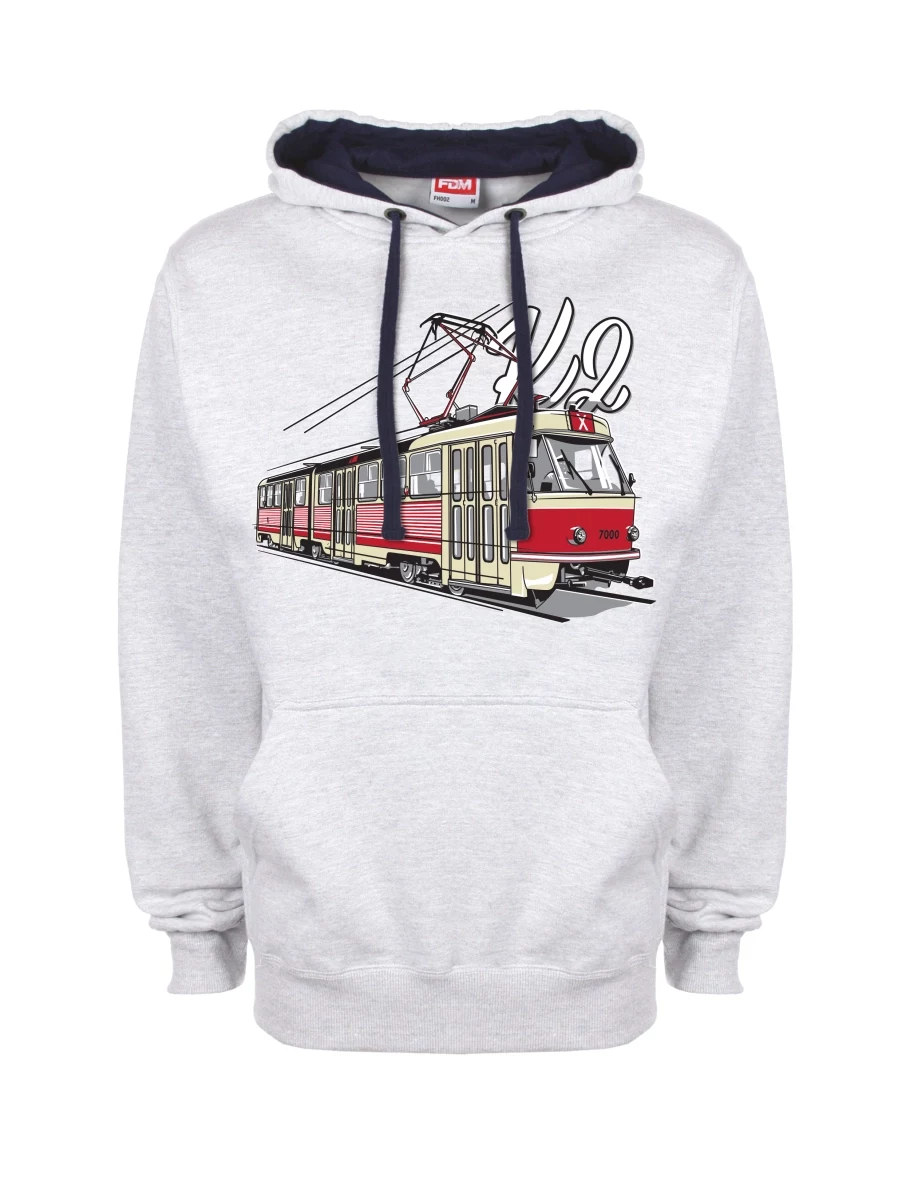 Felpa blu-grigio Tram K2