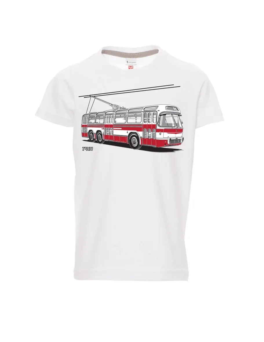 Maglia da bambino bianca Carrello  T401
