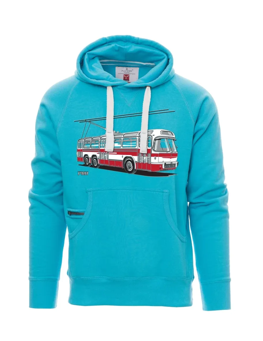 Felpa da uomo blu chiaro Carrello  T401