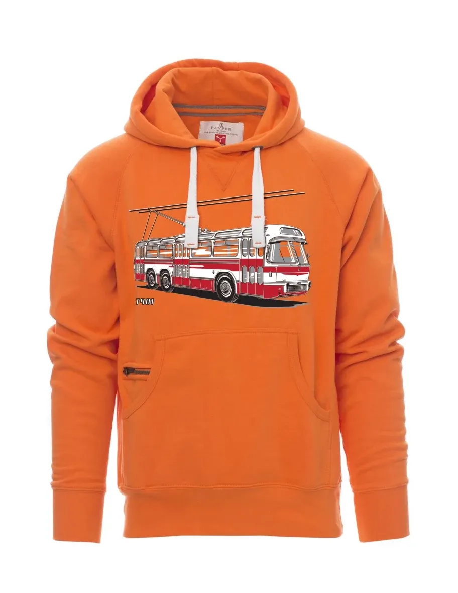 Felpa da uomo arancione Carrello  T401