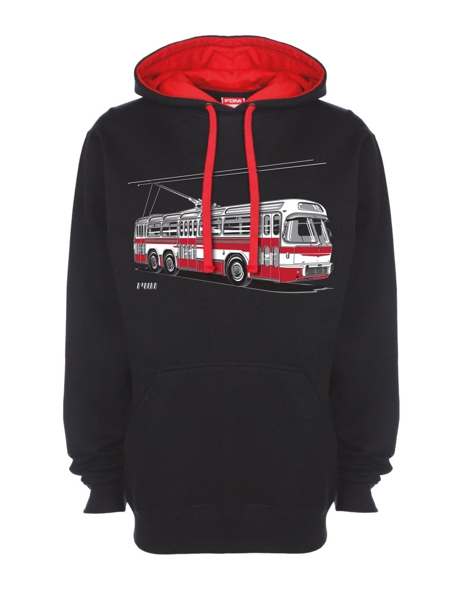 Felpa rosso-nera Carrello  T401
