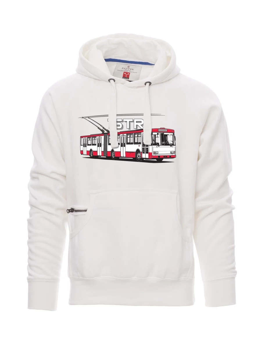 Felpa da uomo bianca Filobus 15TR