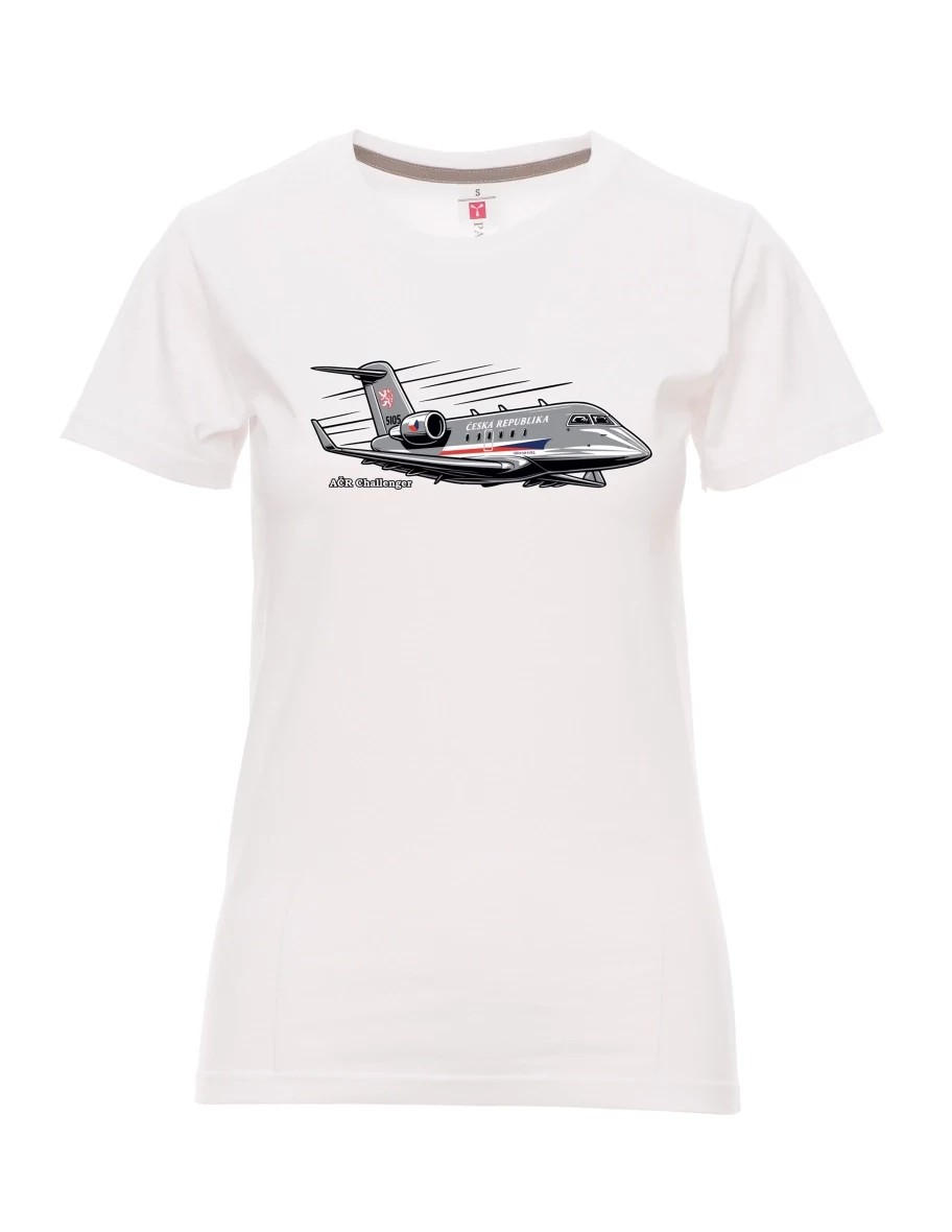 Maglia da donna bianca Aereo AČR Challenger