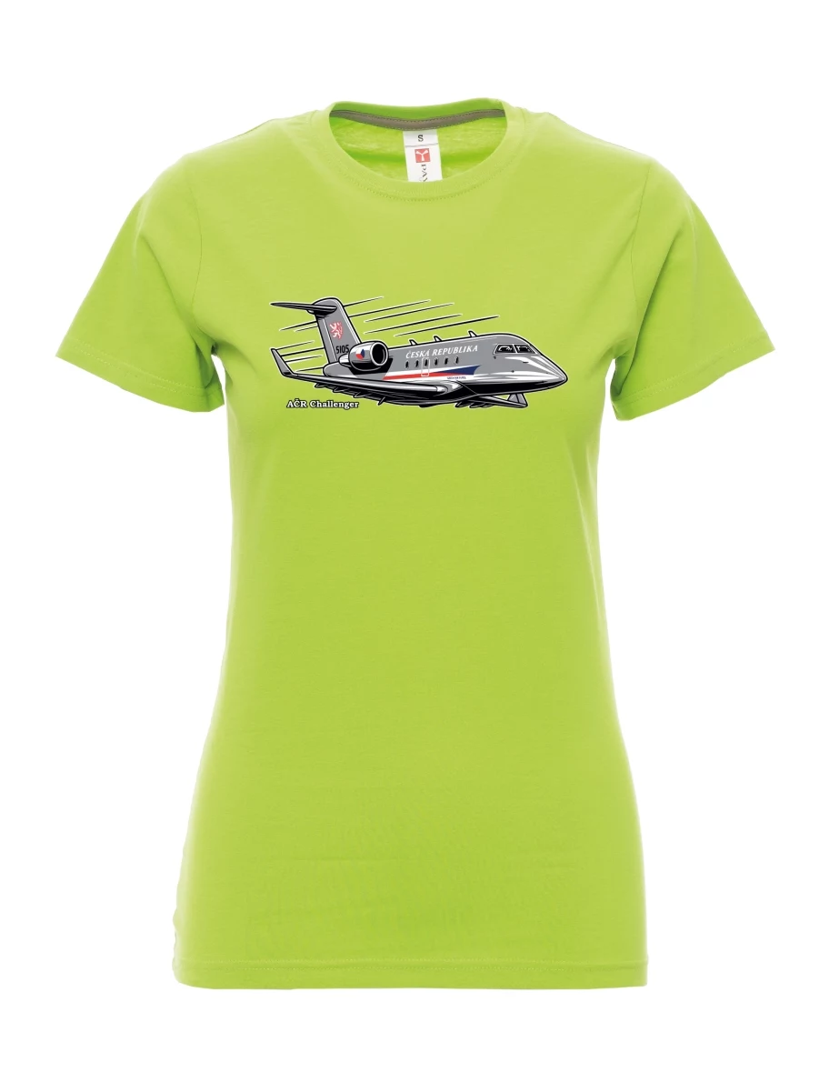 Maglia da donna colore lime Aereo AČR Challenger
