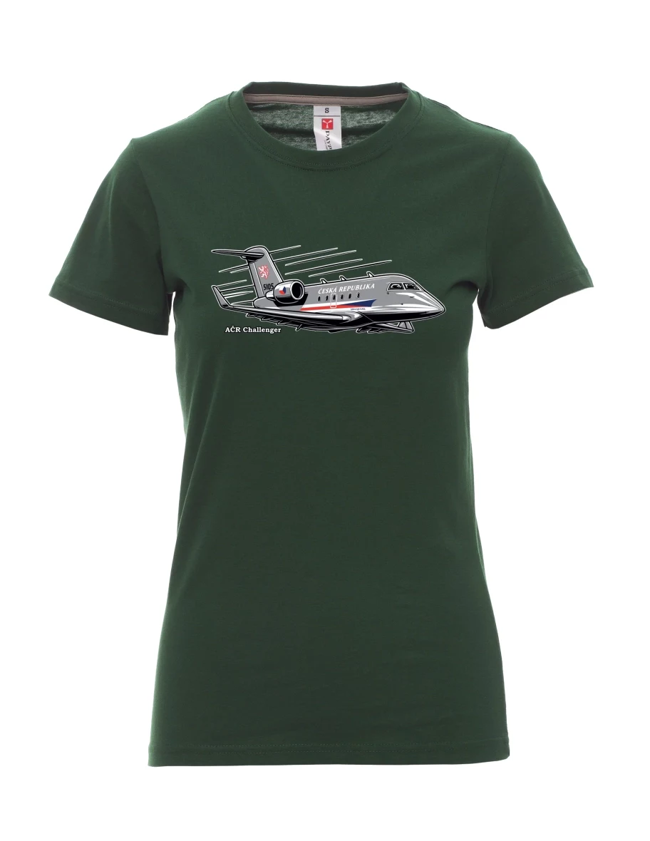 Maglia da donna verde scuro Aereo AČR Challenger