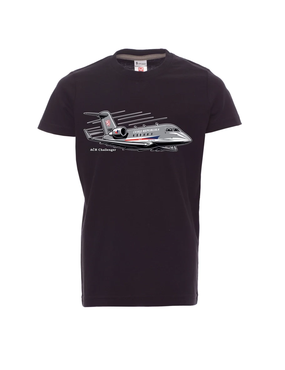 Maglia da bambino nera Aereo AČR Challenger