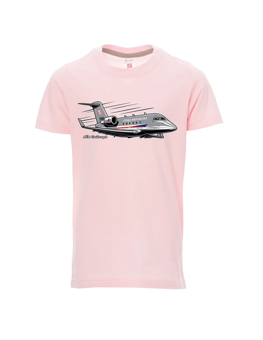 Maglia da bambino rosa chiaro Aereo AČR Challenger