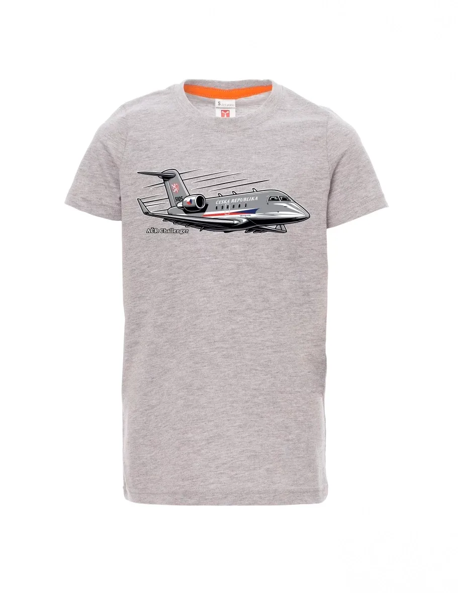 Maglia da bambino grigio melange Aereo AČR Challenger