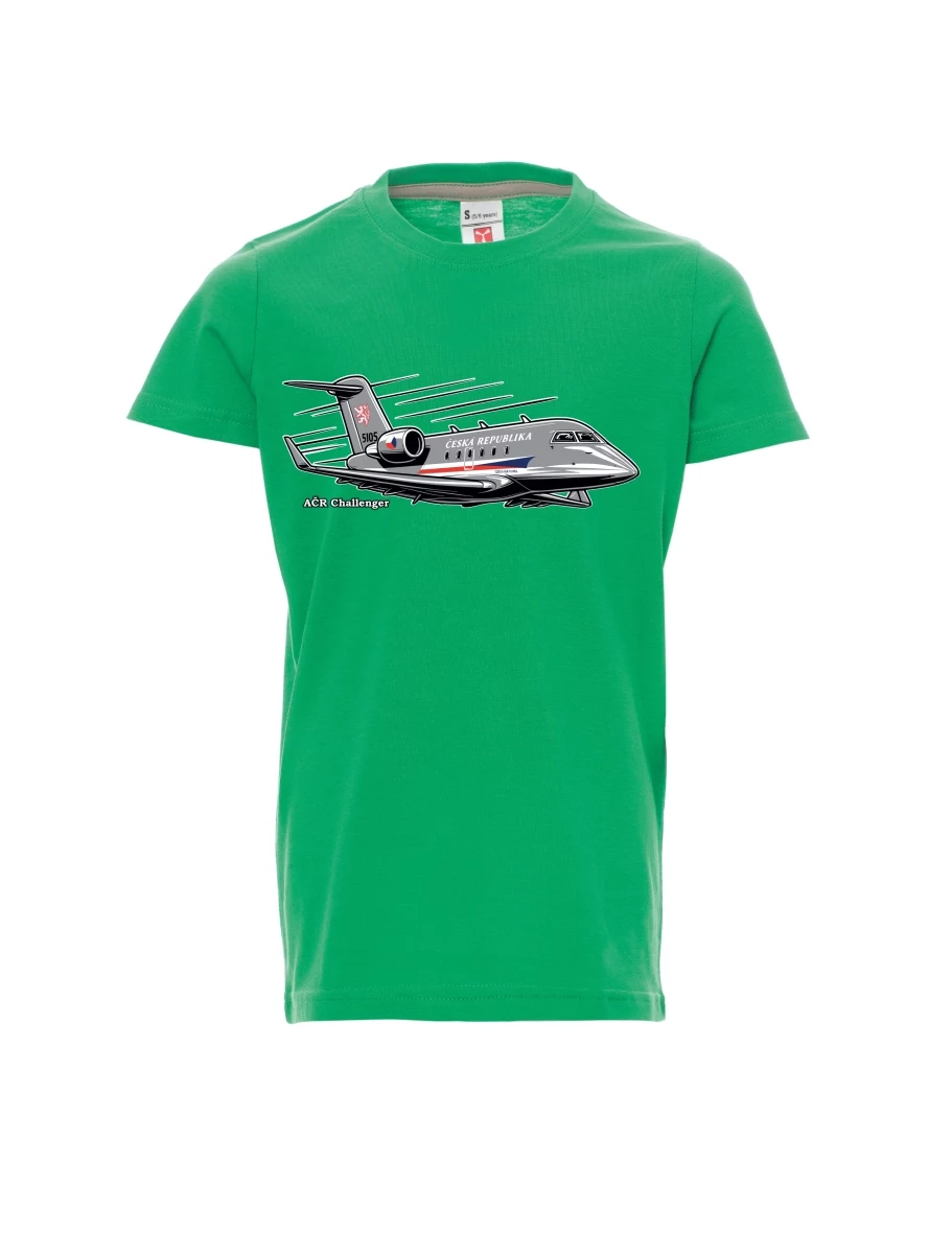 Maglia da bambino verde Aereo AČR Challenger