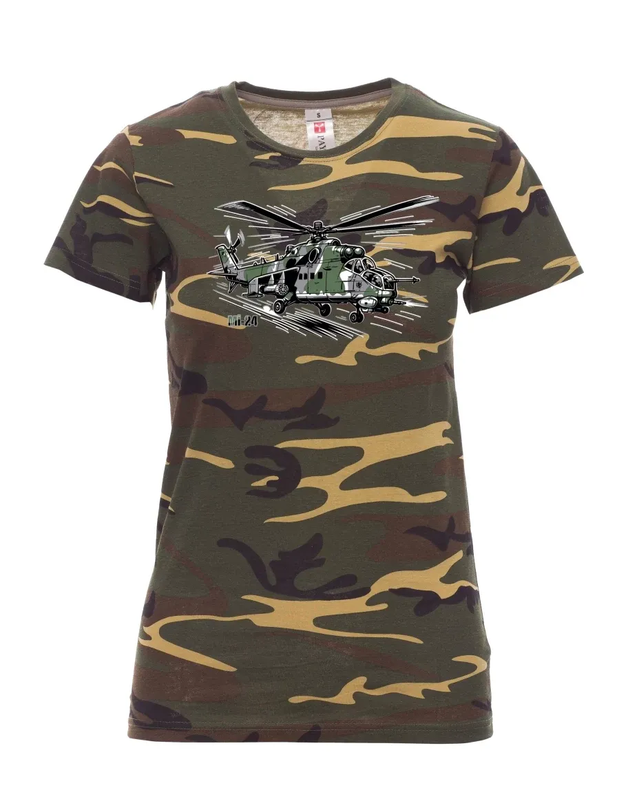 Maglia da donna camuffare Elicottero Mi-24