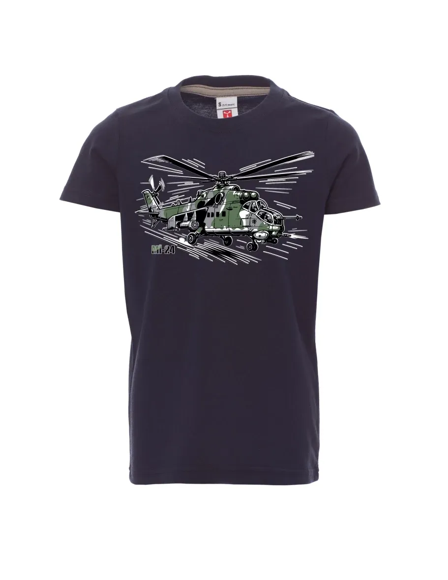 Maglia da bambino navy Elicottero Mi-24