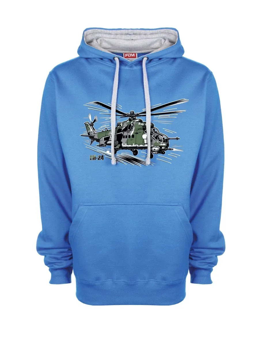 Felpa grigio-blu Elicottero Mi-24