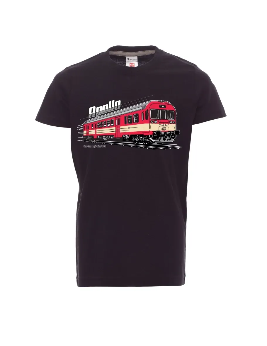 Maglia da bambino nera Automotrice 843 “Apollo”