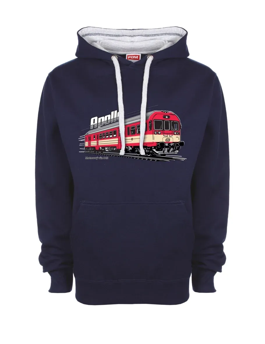 Felpa grigio-blu marino Automotrice 843 “Apollo”