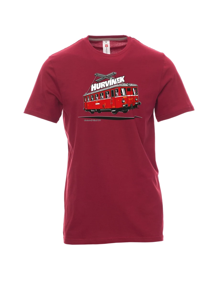 Maglia da uomo rosso scuro Automotrice M 131 “Hurvínek”