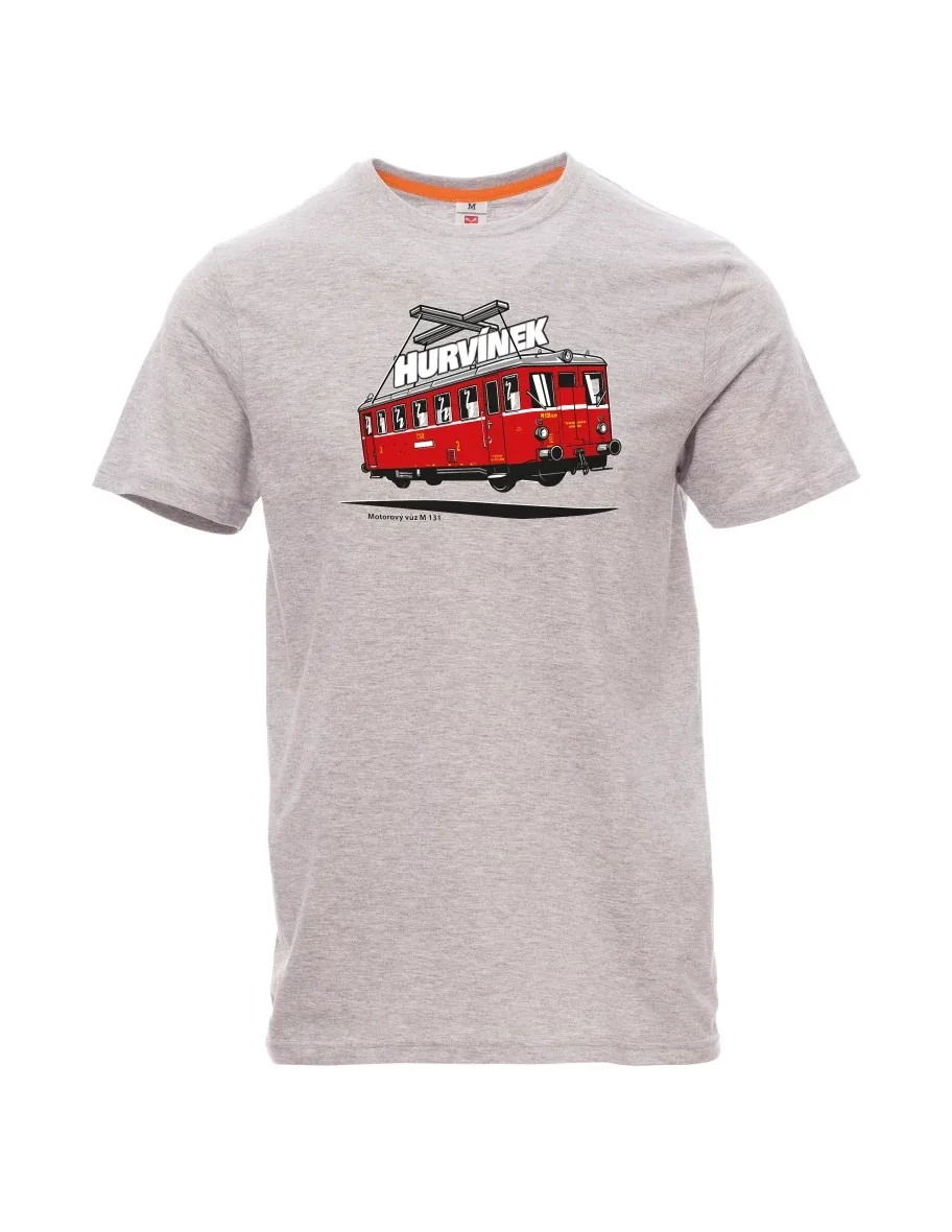 Maglia da uomo grigio melange Automotrice M 131 “Hurvínek”