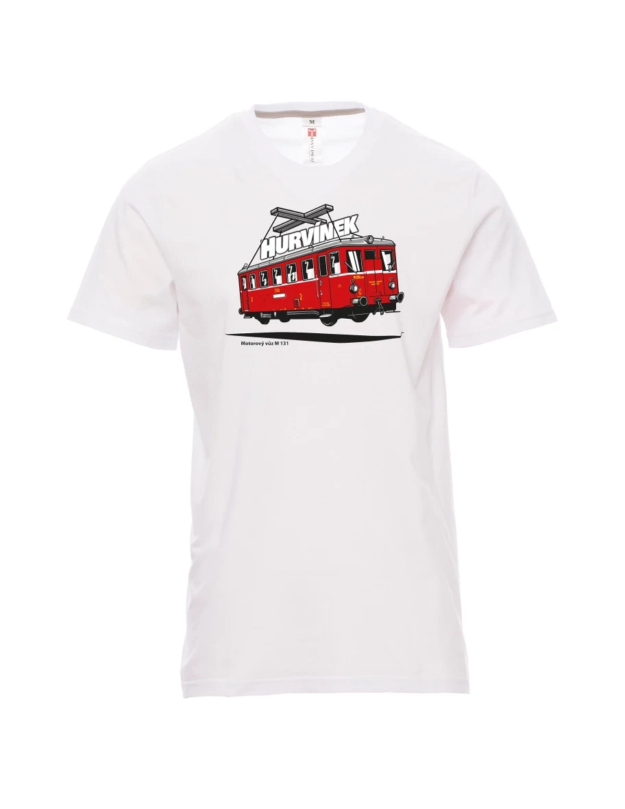Maglia da uomo bianca Automotrice M 131 “Hurvínek”