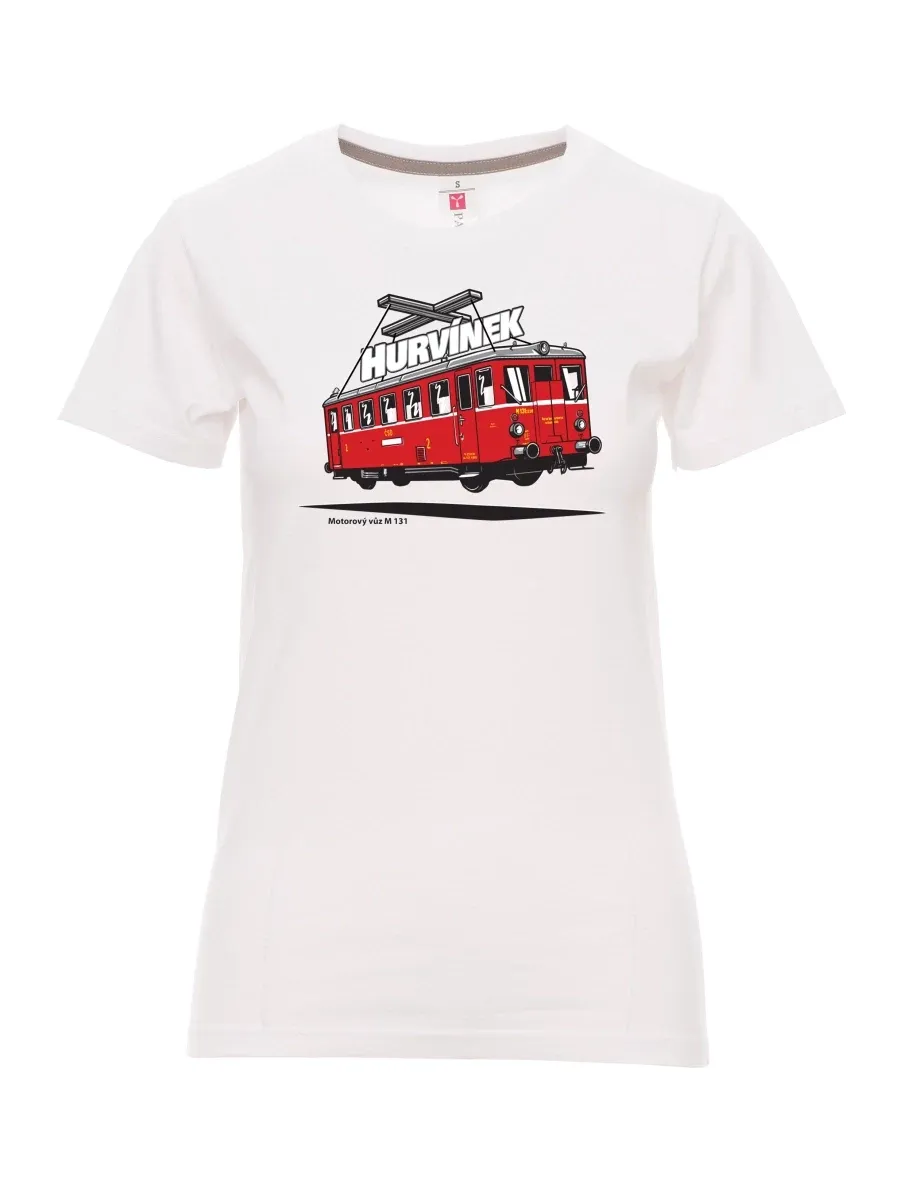 Maglia da donna bianca Automotrice M 131 “Hurvínek”