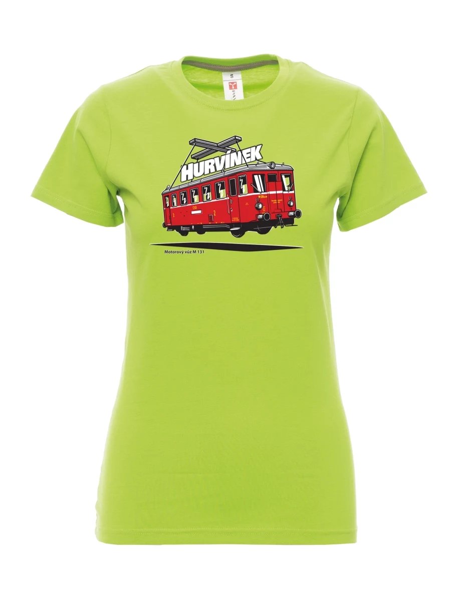 Maglia da donna colore lime Automotrice M 131 “Hurvínek”