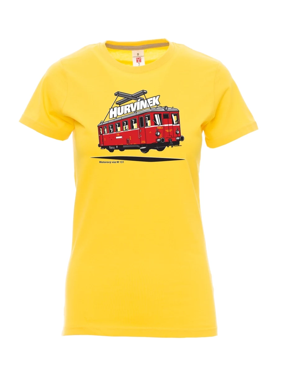 Maglia da donna gialla Automotrice M 131 “Hurvínek”