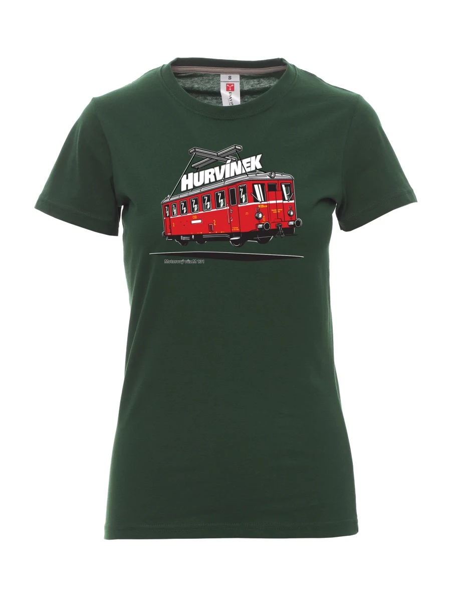 Maglia da donna verde scuro Automotrice M 131 “Hurvínek”