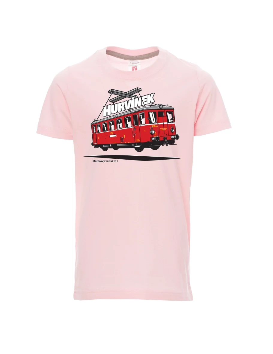 Maglia da bambino rosa chiaro Automotrice M 131 “Hurvínek”