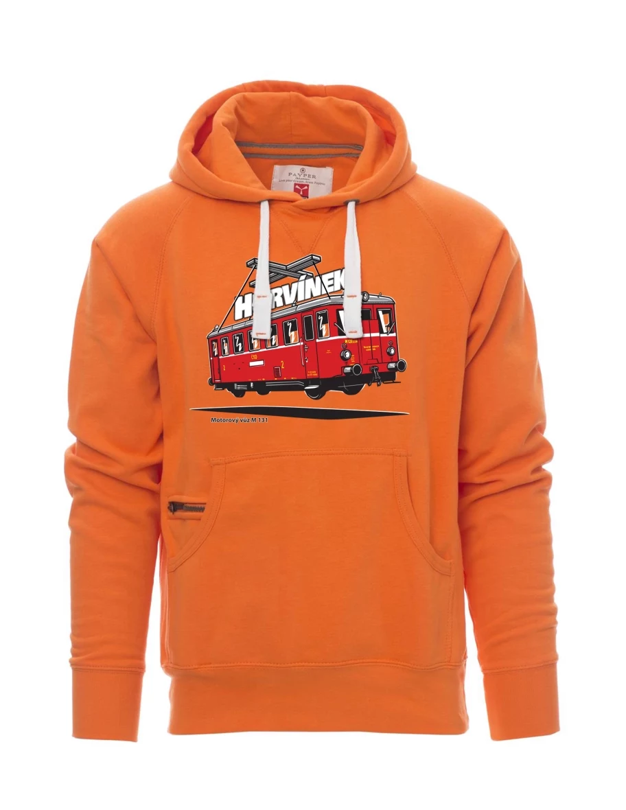 Felpa da uomo arancione Automotrice M 131 “Hurvínek”
