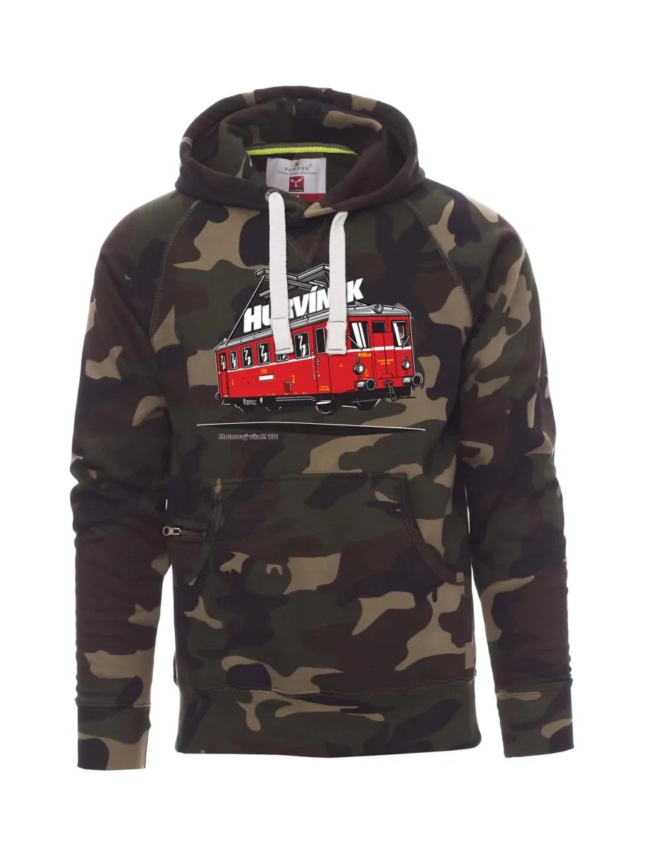 Felpa da uomo camuffare Automotrice M 131 “Hurvínek”