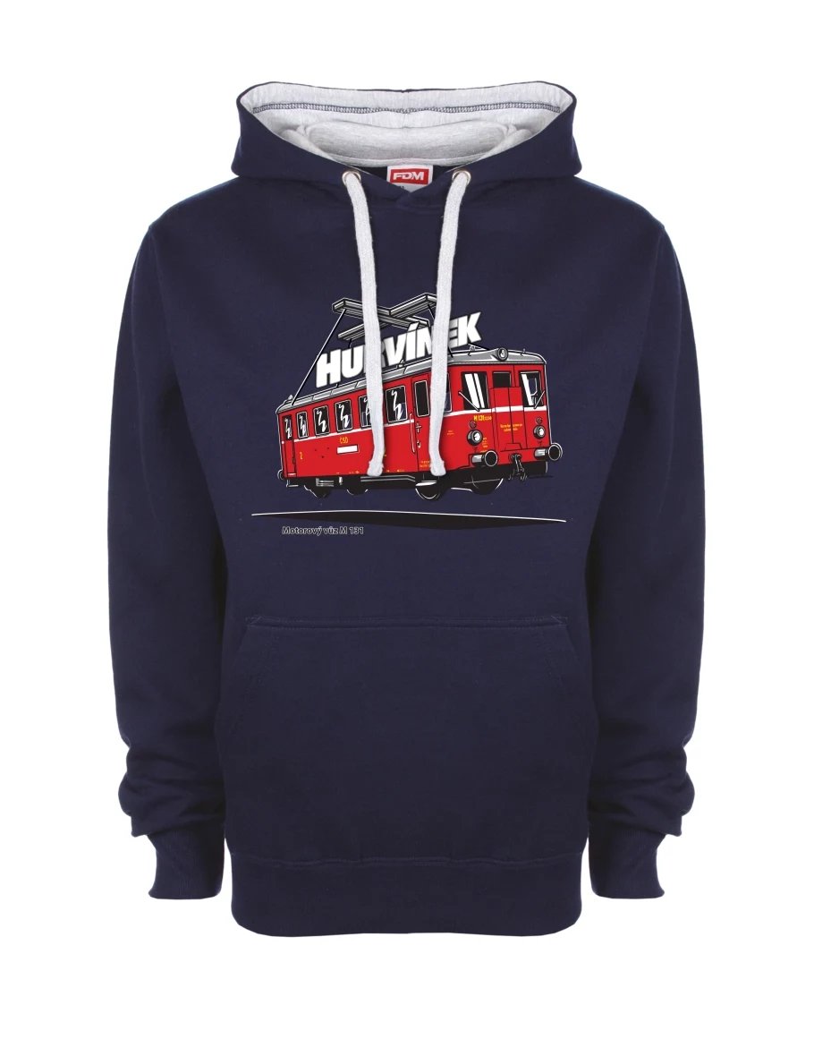 Felpa grigio-blu marino Automotrice M 131 “Hurvínek”