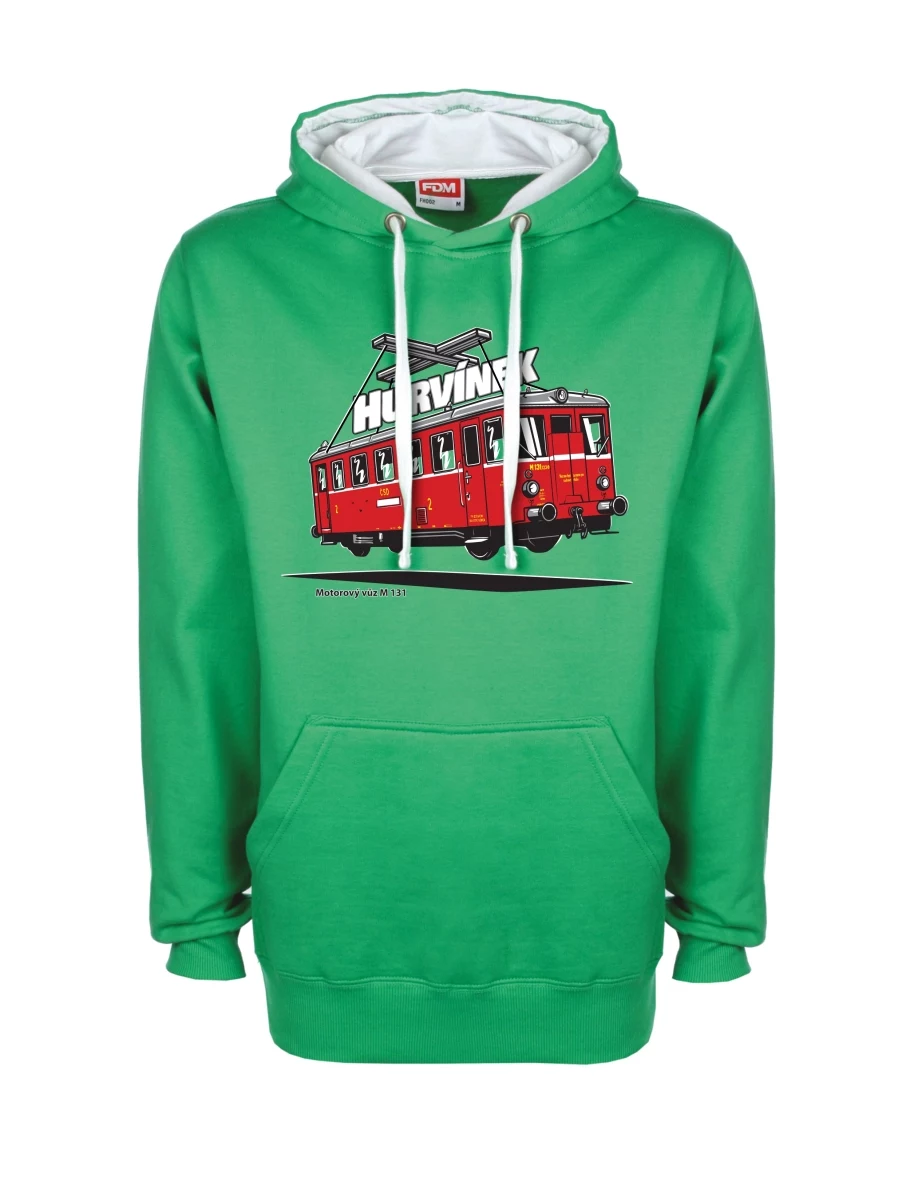 Felpa bianco-verde Automotrice M 131 “Hurvínek”