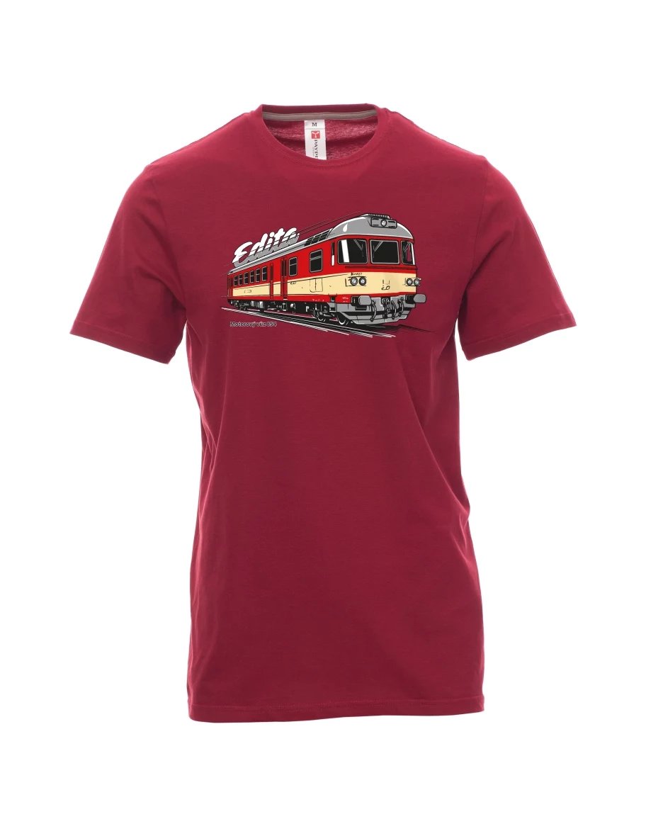 Maglia da uomo rosso scuro Automotrice 854