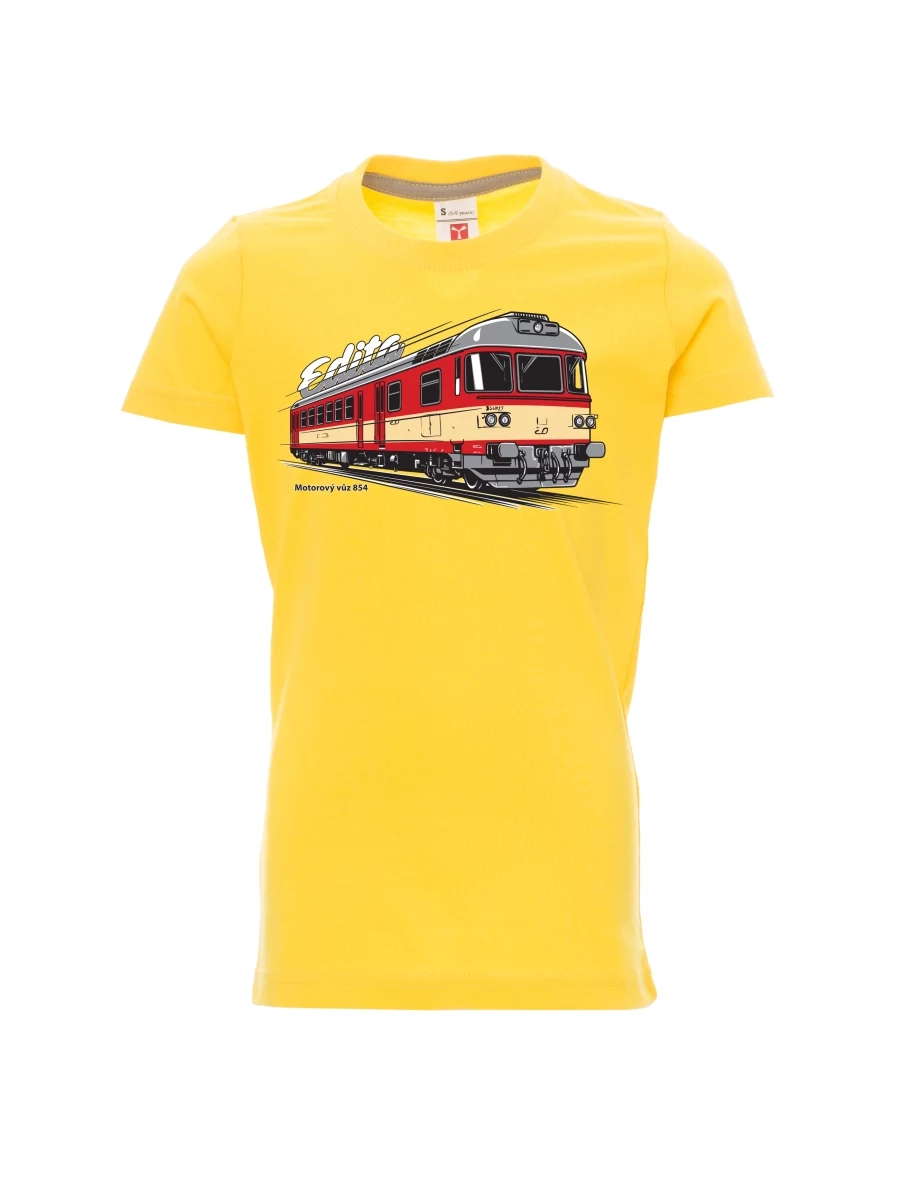 Maglia da bambino gialla Automotrice 854