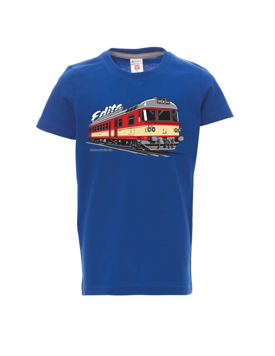 Maglia da bambino blu Automotrice 854