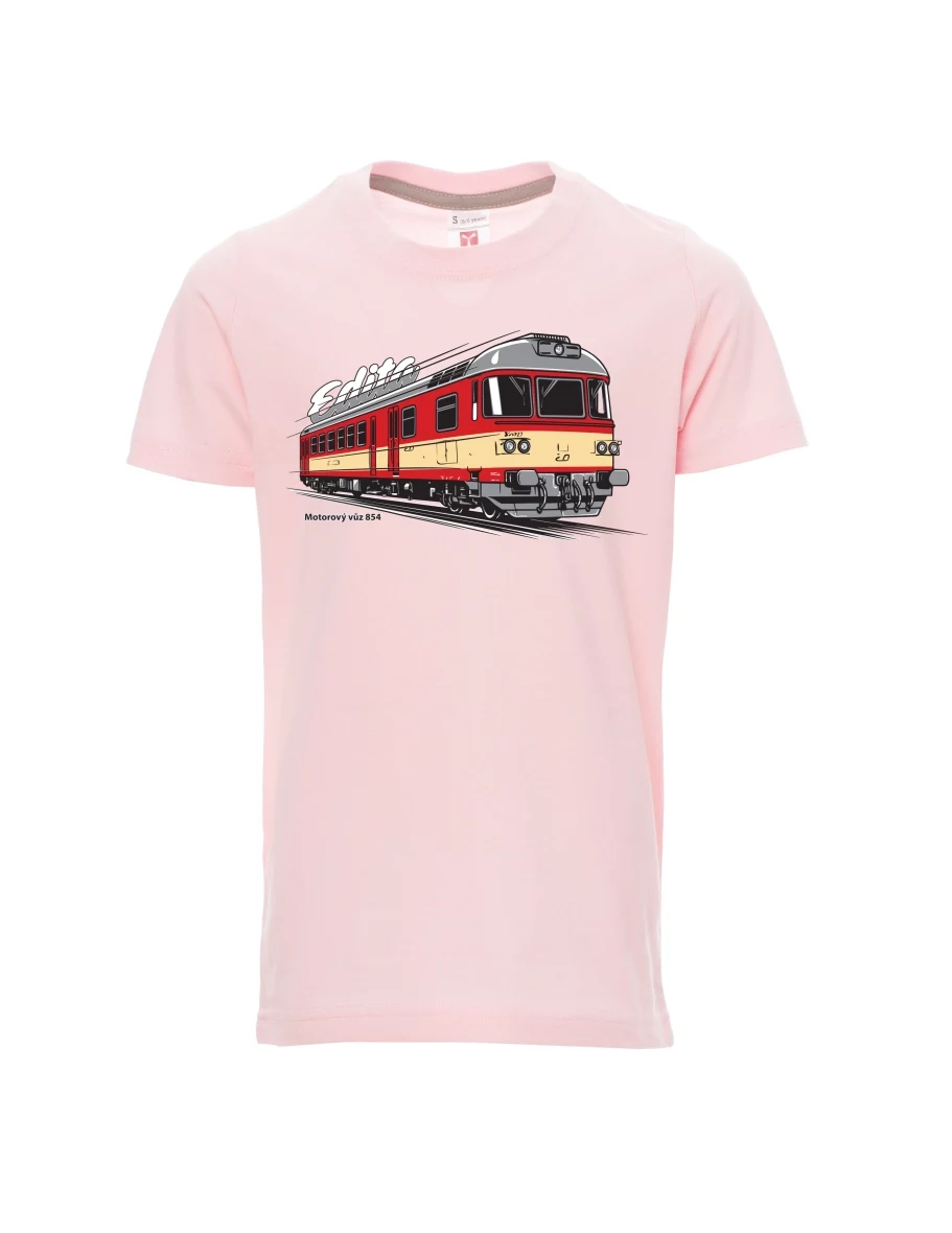 Maglia da bambino rosa chiaro Automotrice 854
