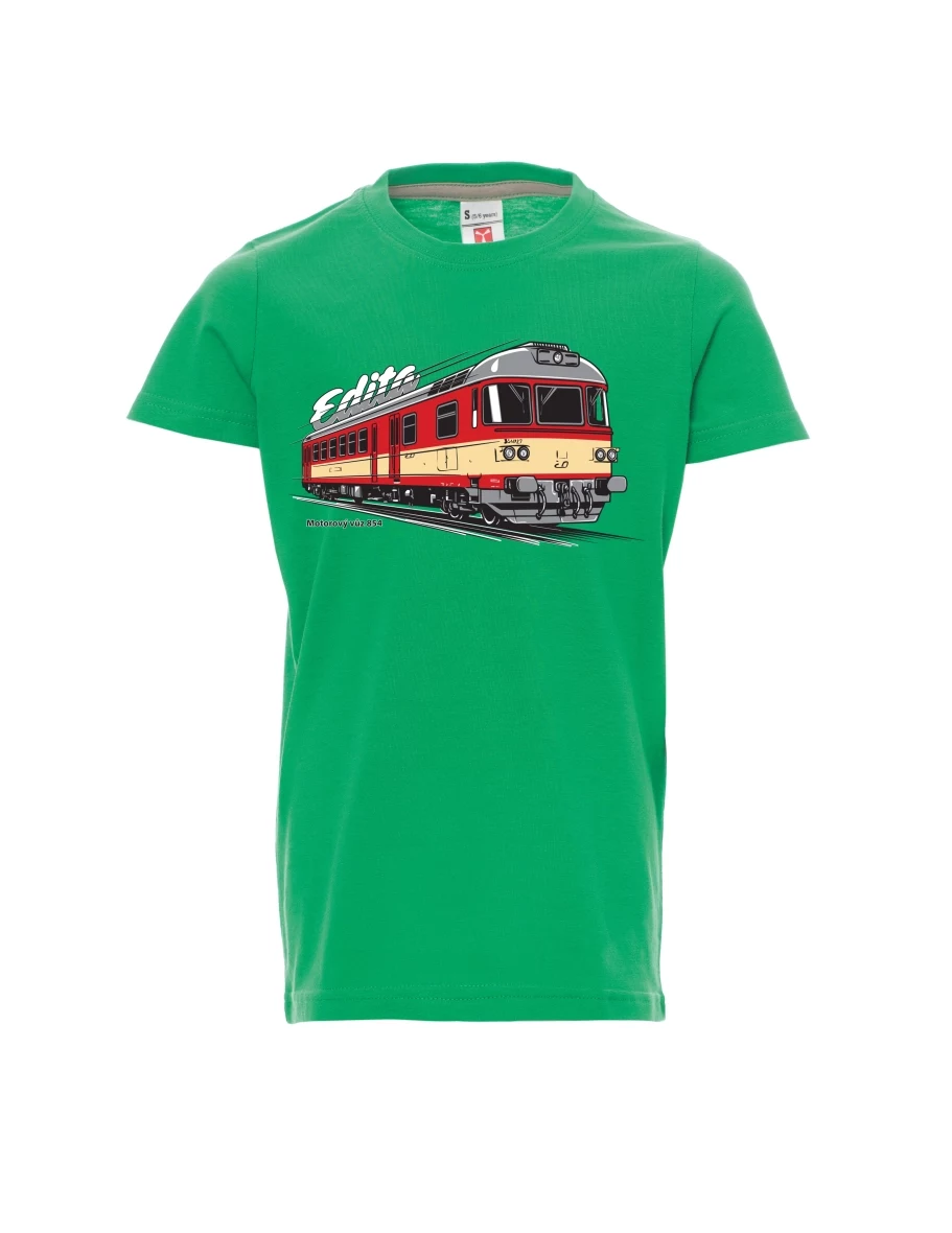 Maglia da bambino verde Automotrice 854