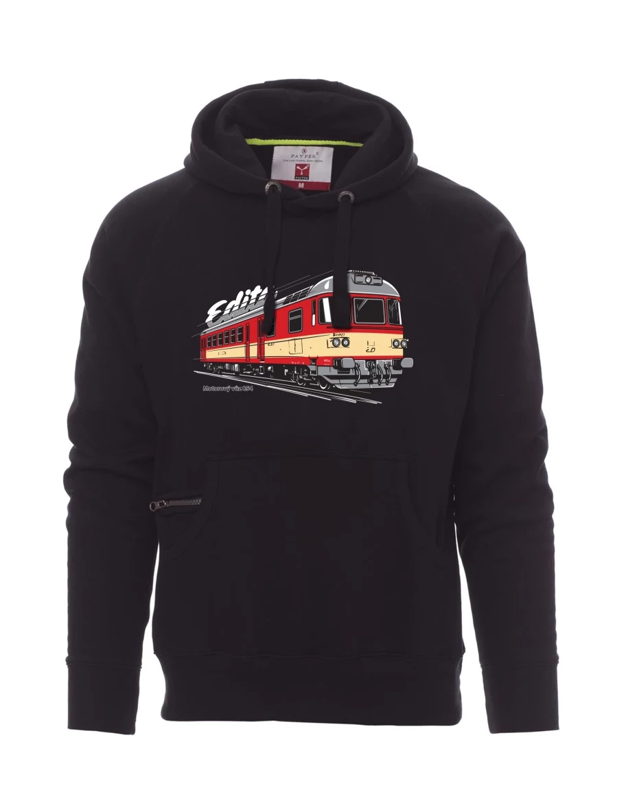 Felpa da uomo nera Automotrice 854