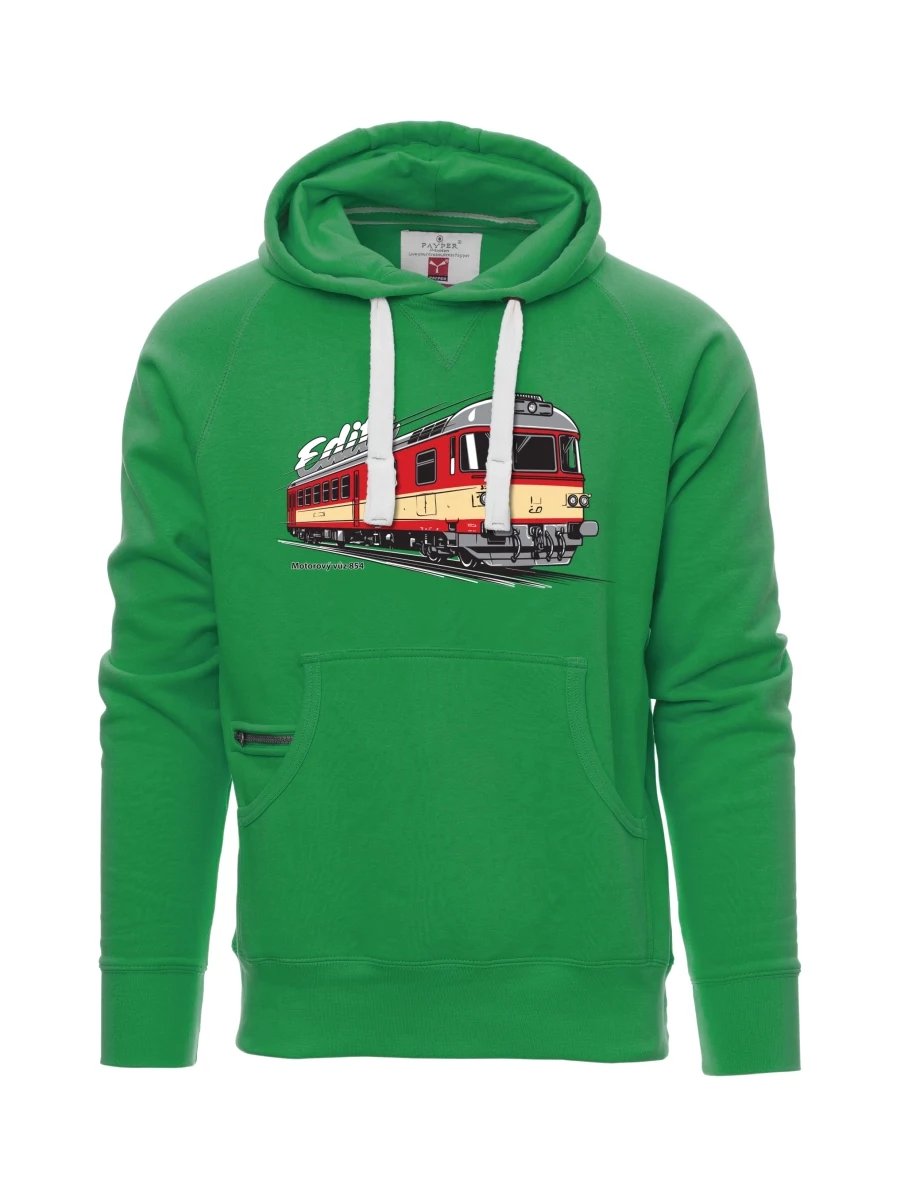 Felpa da uomo verde Automotrice 854