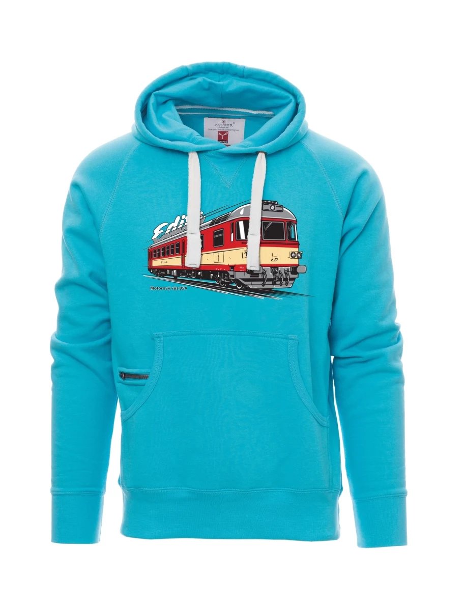 Felpa da uomo blu chiaro Automotrice 854