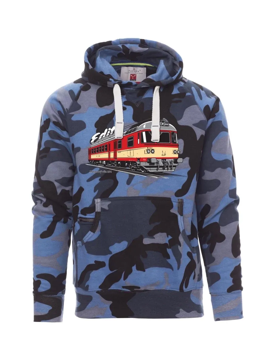 Felpa da uomo camuffare blu Automotrice 854