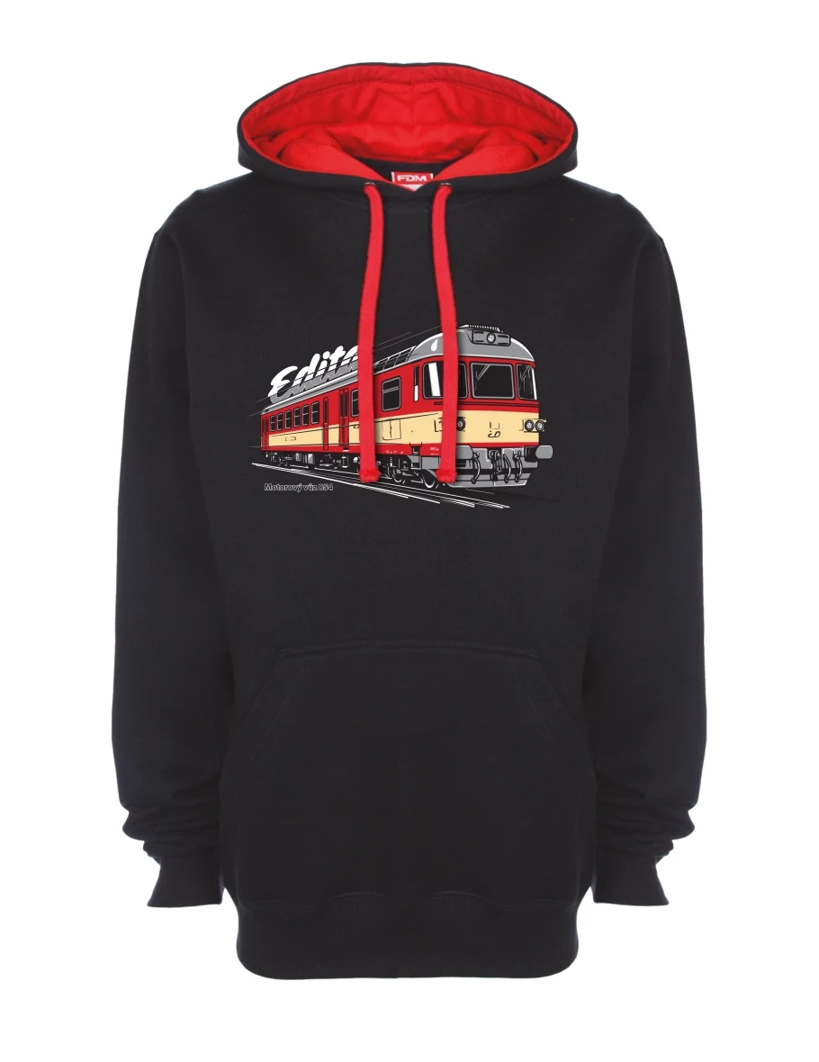 Felpa rosso-nera Automotrice 854