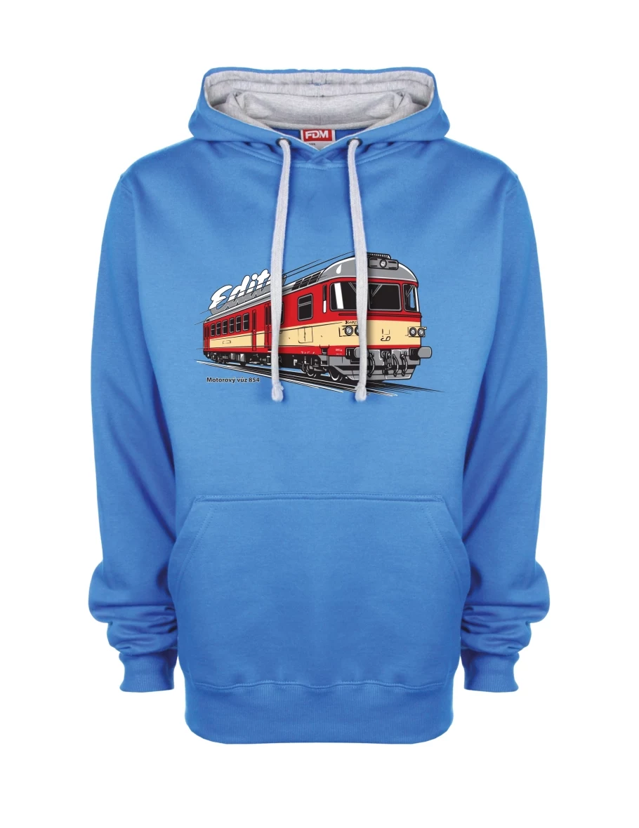 Felpa grigio-blu Automotrice 854