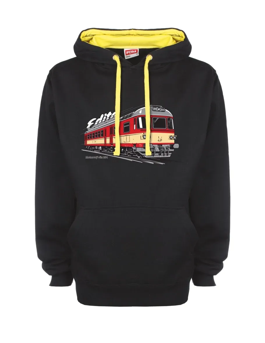Felpa giallo-nera con Automotrice 854