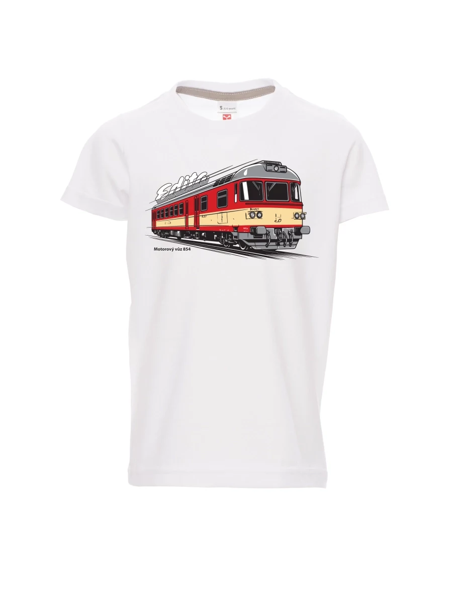 Maglia da bambino bianca Automotrice 854