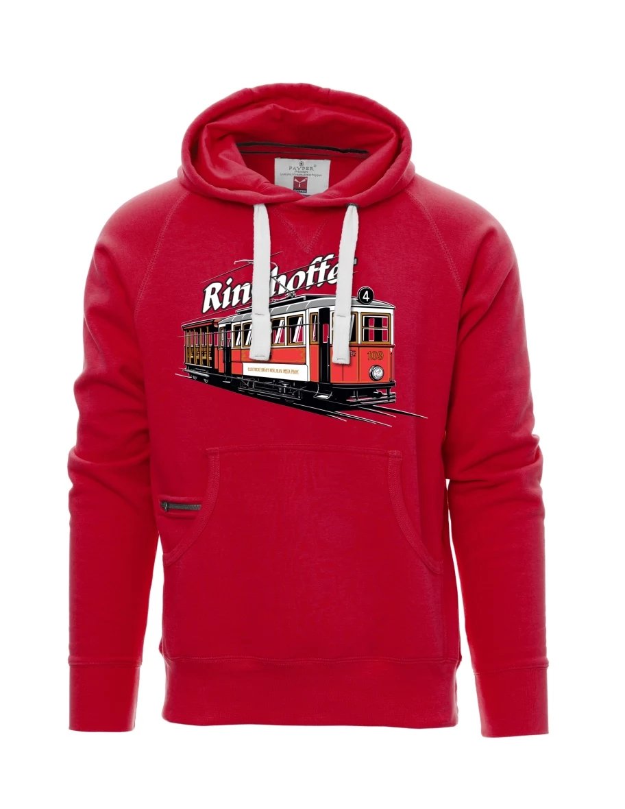 Felpa da uomo rossa Tram Ringhoffer