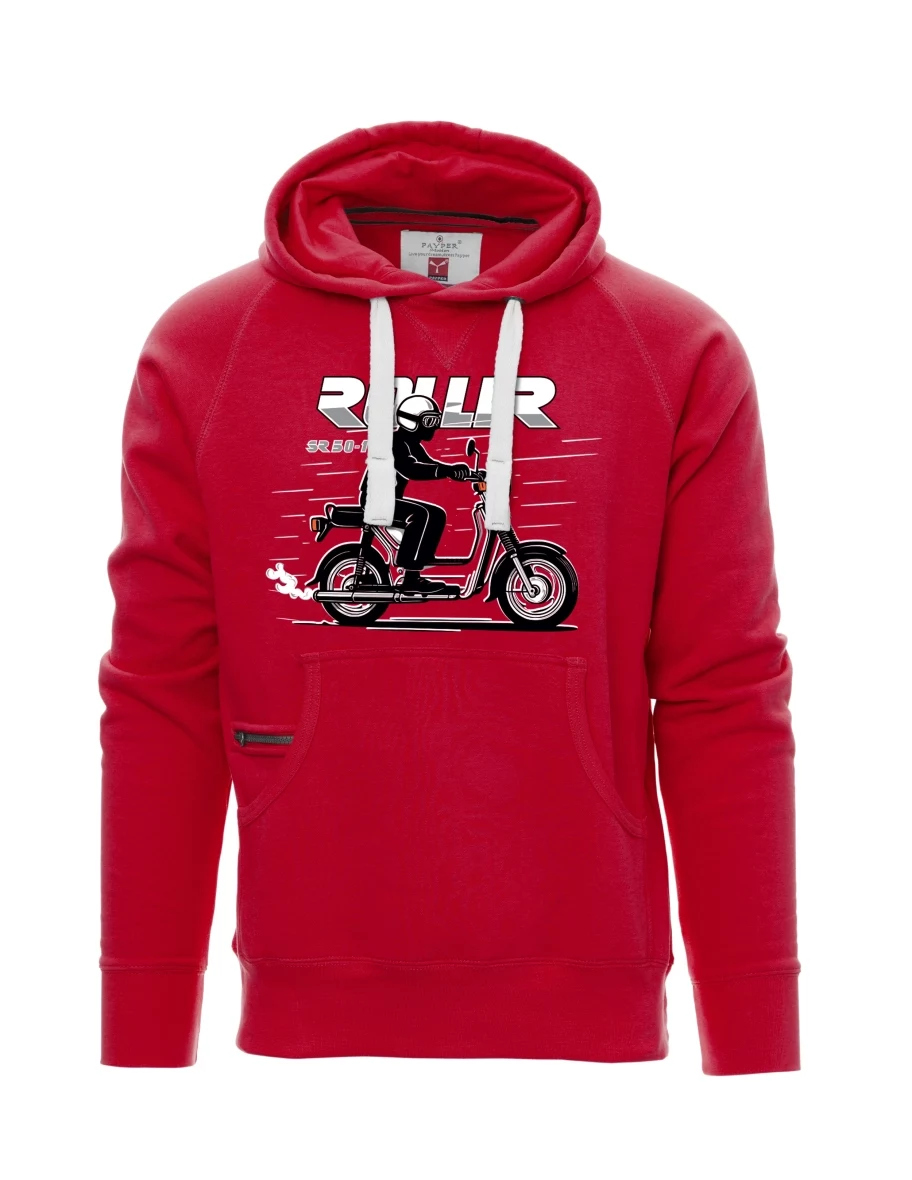 Felpa da uomo rossa Scooter SR 50/1 Roller