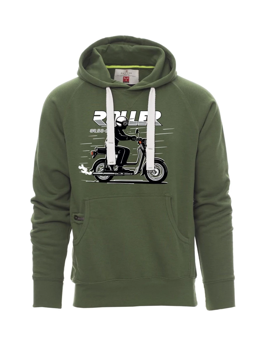 Felpa da uomo verde scuro Scooter SR 50/1 Roller
